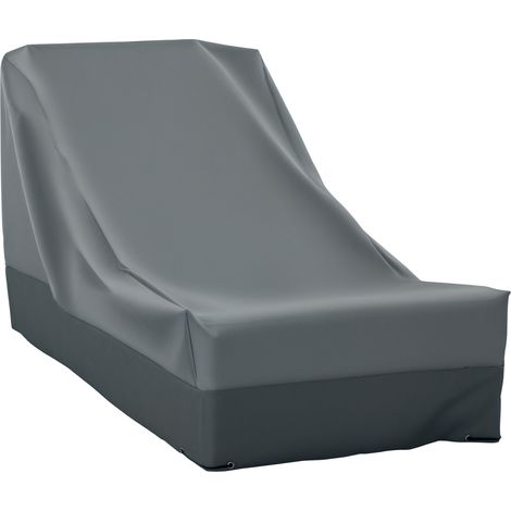 Grey Waterproof 600D Garden Lounge Cover 200 x 86 x 82 cm (1/5)