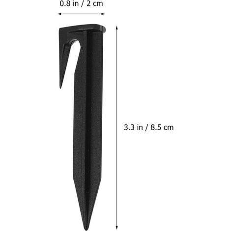 8,5 cm lange Kunststoff-Zeltnägel, 50er-Packung, leichte und robuste Campingnägel, Gartennägel und Markisenbefestigungen, Outdoor-Camping, Wandern und Gartenarbeit (1/4)