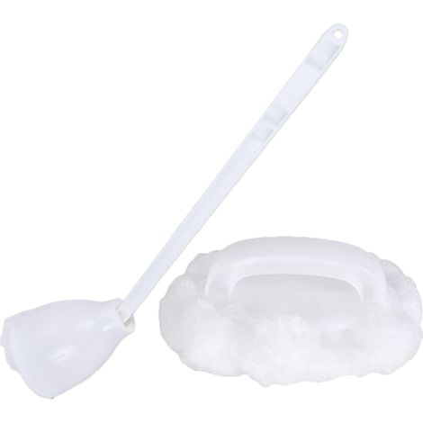 Brosse WC, blanc, nylon/ABS/fibre, pour WC et salle de bain (1/5)