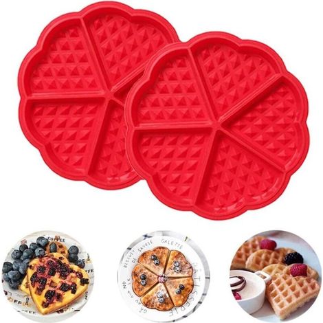 Silicone Waffelform Gaufre Moule Waffelformen À Gaufres Silicone Waffelform Moule En Silicone Moule À Cake, Moule À Gâteau En Forme De Coeur