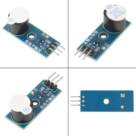 Lot de 5 modules d'alarme sonore actifs 3,3 V-5 V pour jouets électroniques, dispositifs d'alarme et minuteries (1/5)