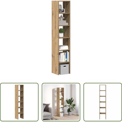 Bücherregale - Bücherregale 2 Stk. Stapelbar Artisan-Eiche 30x30x80 cm (1/5)