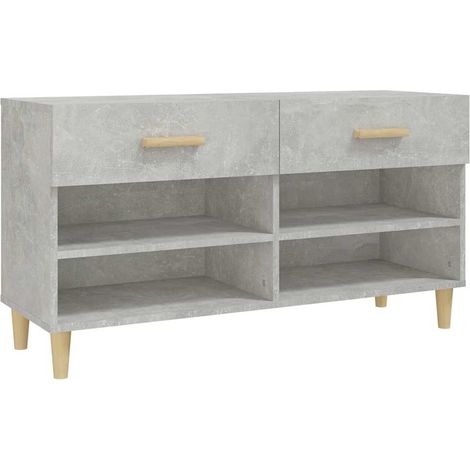 Maison Exclusive - Scarpiera Grigio Cemento 102x35x55 cm in Legno Multistrato (1/5)