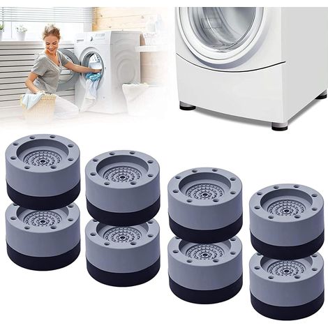 8 Stück Waschmaschinen-Fußpolster, universelles Waschmaschinen-Anti-Vibrations-Pad, rutschfeste Füße, Stoßdämpfer für Waschmaschinen, Trockner und Möbel