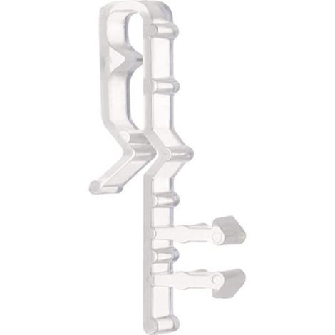 Clip invisible pour rideau de fenêtre, fixation discrète, adaptable pour tous types de fenêtres, lot de pièces pour suspension de rideaux sans visibles apparents (1/4)