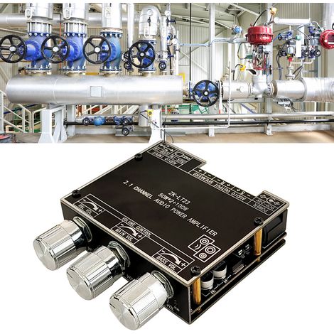 2.1-Kanal-Bluetooth-Verstärker-Kit, 50-W-Audiomodul mit Lautstärkeregler, Stereo-Verstärkerplatine für DIY-Lautsprecher und Klangoptimierung (1/5)
