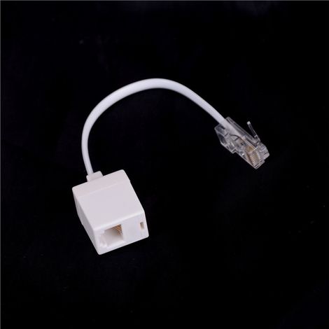 Adaptateur RJ11 6P4C femelle vers Ethernet RJ45 8P8C mâle F/M, pour connexion Internet, LAN