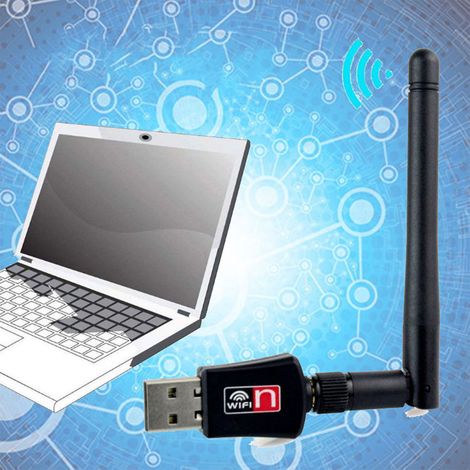 Carte WiFi USB Double Bande 2.4GHz/5GHz Antenne Haute Gain 1267Mbps pour PC Portable (1/5)