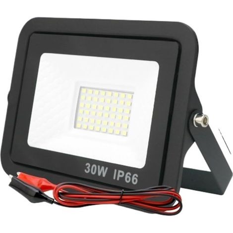 Projecteurs LED d'extérieur, Projecteur LED 20W 30W 50W 100W, Projecteur Extérieur, Étanche IP66, Réflecteur De Lumière, Lumières LED Portables pour Cour, Parking, Patio, Aire de Jeux(30W) (1/5)