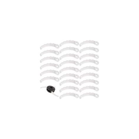 24Pcs Lame en Plastique Compatibilité pour Makita 198383-1 Und 198426-9,Makita DUR189RF Coupe Bordure,UR100DZ,DUR191LZX3,DUR181Z,DUR192LZ,DUR368AZ (1/5)