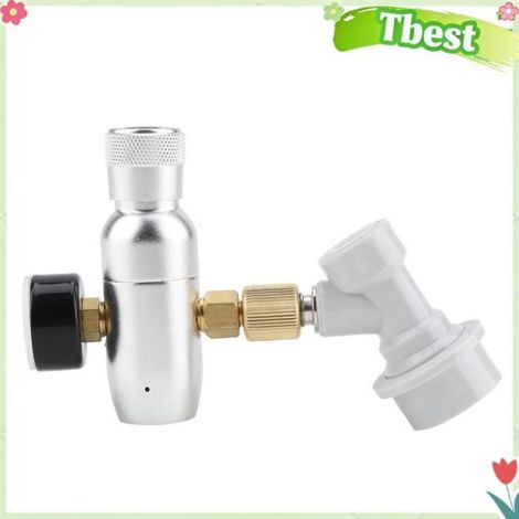 Tbest Chargeur de CO2 Kit de chargeur de régulateur de CO2 16g pour brassage à domicile, déconnexion de gaz, Kegerator de art set (1/5)