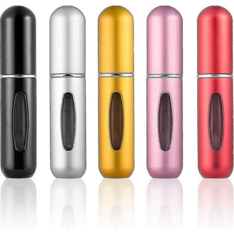 Lot de 5 mini flacons de parfum, vaporisateur de voyage portable de 5 ml, rechargeables. (1/5)