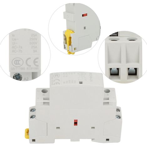 Contacteur secteur domestique 2P 25A 220V/230V 50/60HZ 2NO (1/5)