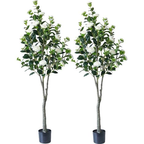 Albero di camelia artificiale, design realistico, facile manutenzione, 180 cm (1/2)