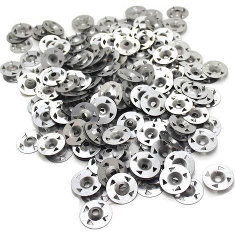 Lot de 200 rondelles à 4 griffes pour plaque de plâtre extrudée, isolation thermique et plaque arrière fixe 28 mm (1/5)