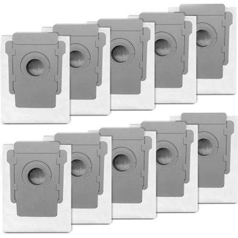 10 Packs Sacs Aspirateurs pour iRobot Roomba I & S Series, i7 (7150) i7 + / Plus (7550) i3 + (3550) i6 + (6550) i8 + (8550) s9 (9150) s9 + / Plus (9550), Compatible avec Clean Base (1/5)