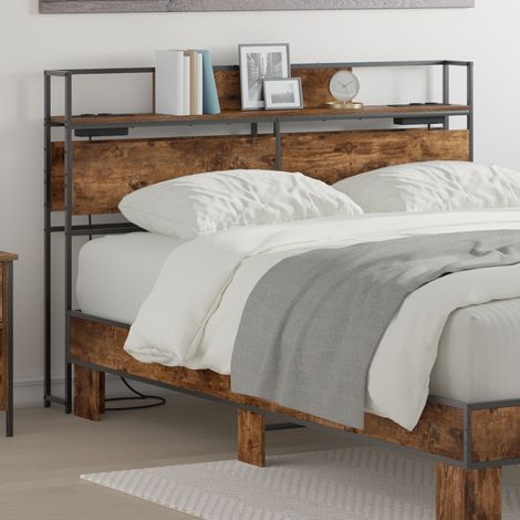 vidaXL Tête de lit de rangement Chêne fumé Bois d'ingénierie (1/5)
