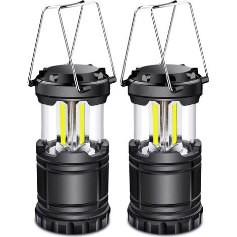 LED Camping Lantern, 350lm Portable Camping Lamp with Metal Handles for Tent Camping Hiking Fishing Cave etc. 2 Pack [Energy Class A+]