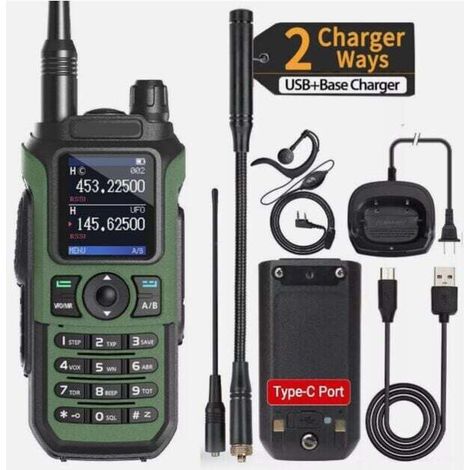 Talkie-walkie Baofeng UV-21 Pro V2 - Portée étendue - Radio amateur bidirectionnelle rechargeable - Communication fiable pour professionnels et loisirs