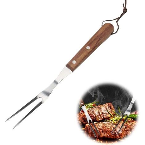 Fourchette à Découper Fourchette de cuisson Fourchette Barbecue Fourchette à Viande bois Fourchette à viande Sterling pour cuisines (1/4)