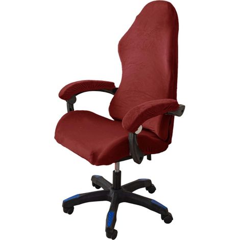 Housses de Chaise de Gaming Lot de 4,nsemble Housse Fauteuil Gamer avec Housses d'accoudoirs/couvertures de Dossier de Chaise/Housse de siège de Chaise,Convient aux chaises de Jeu (Rouge) (1/5)