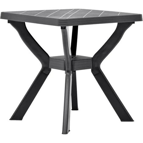 Table de bar carrée plastique anthracite Bouka (1/2)