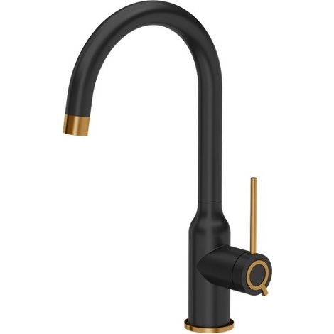 Quadron Ingrid Küchenarmatur schwarz matt 340 mm