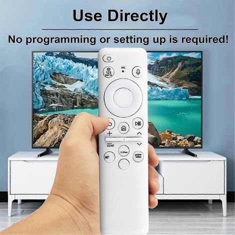 Télécommande vocale de remplacement pour téléviseur intelligent Samsung BN59-01432A, avec chargement solaire, compatible avec le Samsung Neo QLED 8K.