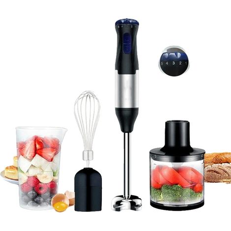 Stabmixer, 1000W Leistung, Edelstahl-Design, 4 in 1, EU-Stecker (1/2)