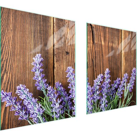 GLASSCHUTZPLATTE FÜR HERD 85x52 LAVENDEL