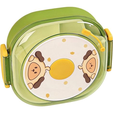Boîte alimentaire à 2 compartiments avec couvercle étanche (1/5)