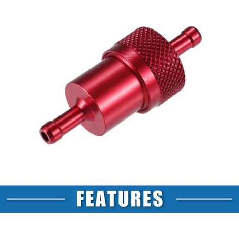 Filtre à carburant Filtre À Carburant Universel En Ligne Pour Essence Pour Moto - Rouge (1/5)