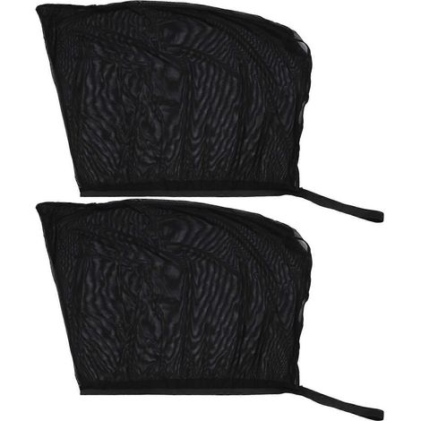 1 Paar Auto-Fensterschutzblenden, praktische, atmungsaktive Sonnenschutzblenden für die Seitenfenster-130X55cm-Black (1/2)
