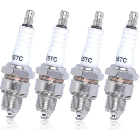 Pieces E6TC Spark Plugs for PW50 PW80 PW60 LT50 LT80, Replacement for 50cc 70cc 90cc 110cc ATV 4 Wheeler Quad Moped Scooter Kart Dirt Bike (1/4)