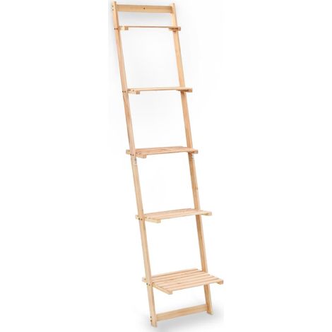 Étagère échelle en bois de cèdre 41,5 x 30 x 176 cm