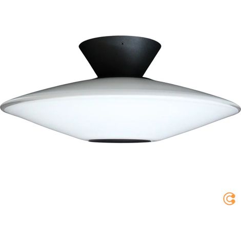 [NEUWERTIG] B-Ware Paul Neuhaus Deckenlampe Deckenleuchte Led Elipsa Weiß Schwarz Glas Eisen ø 35cm