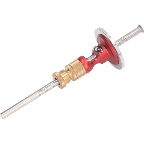 Jauge de traçage à roue de haute précision, réglage par bouton, outil portable pour le travail du bois, 0 à 130 mm