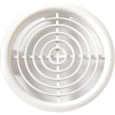 Lot de 6 grilles d'aération pour soffite Blanc 100 mm