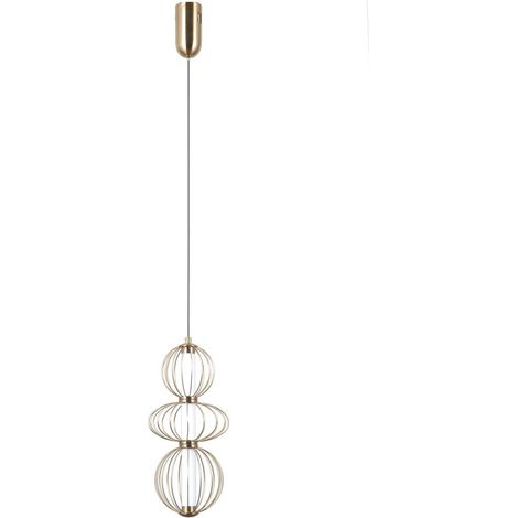Lámpara colgante LED Rabel color oro ALU italux PND-344221-3V-HBR (1/3)