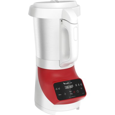Moulinex – Blender chauffant 2L 1100W – Cuve inox brossé – 3 programmes automatiques – Écran tactile ergonomique