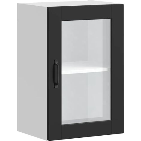 Armario de pared de diseño funcional para cocina 40 x 31 x 60 cm en madera negra 020050313 (1/5)