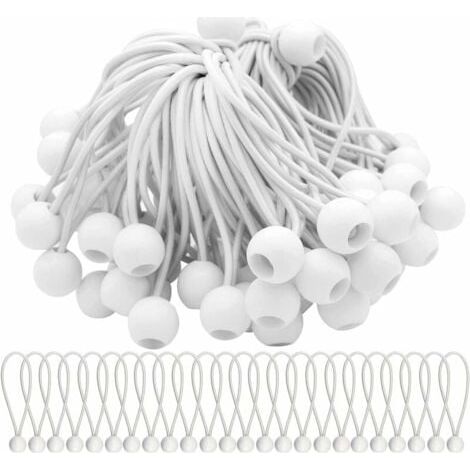 Set mit 50 Gummispannern mit Gummibällen für Festzelte, Zelte, Transparente und Planen. (1/5)