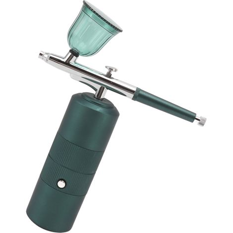 Mini compresseur d'air pour le visage, aérographe portable, vaporisateur d'eau et d'oxygène, brumisateur nano, appareil de brumisation faciale vert émeraude (1/5)