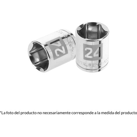 Llave vaso hexagonal, cuadro 1/2" - 25 mm