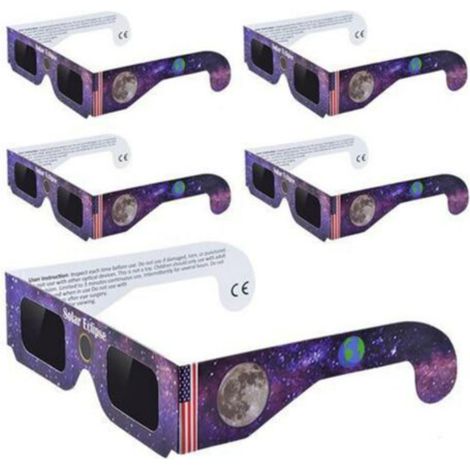 10 Paires de Lunettes de Protection Solaire en Carton avec Monture - Observation Sûre des Éclipses