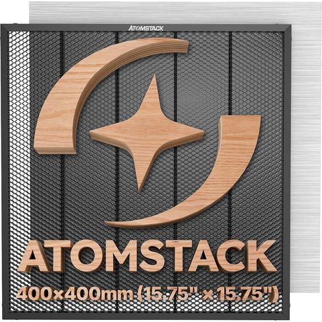 F4N Lit laser alvéolé 400400mm pour gravure laser Table de travail avec plateau métallique compatible avec la plupart des machines de gravure Lit de découpe pour une dissipation rapide de l (1/5)