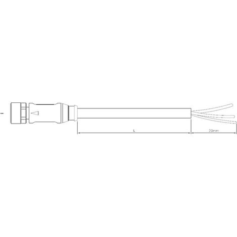TE Connectivity 1-2273001-3 Sensor-/Aktor-Steckverbinder, konfektioniert M8 Buchse, gerade 5.00 m Po