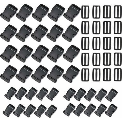 Seitlicher Clipverschluss – 25 mm Paracord-Verschluss – Nylonband für Hundehalsband und -armband – 60 Stück (1/5)