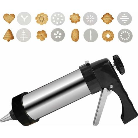 Cookie gun kit, stainless steel cookie press / decorative icing gun kit (1/5)