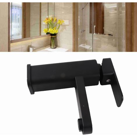 Grifo monomando de acero inoxidable para lavabo, color negro, con temperatura y caudal regulables y fácil instalación. (1/5)